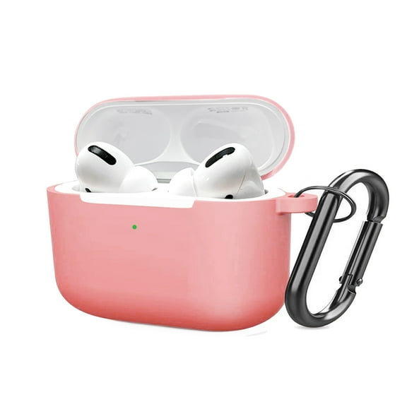 Xpm Case for Apple AirPods Series 3 Thick Silicone Skin Rubber Soft TPU with Attached Topper & Keychain Hook Anti-Lost Dust-Proof & Shock Resistant Cover - Pink