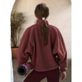 thumbnail image 5 of Womens Fuzzy Fleece Jacket Button Down Coats Casual Winter Warm Outwear with Pockets Wine Red XL, 5 of 9
