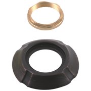 Angle View: Delta Addison Handle Base, Gasket & Nut - Roman Tub Venetian Bronze