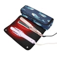 thumbnail image 2 of Curling Iron Storage Bag Hair Tools Travel Bag Heat Resistant and Portable Dark Blue Dolphin Cartoon, 2 of 8