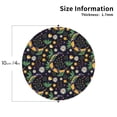 thumbnail image 2 of Leather Coasters with Heat-resistant for Drinks, Cartoon Funny Snake Moon Daisy -标题2 Round Shape, 2 of 5