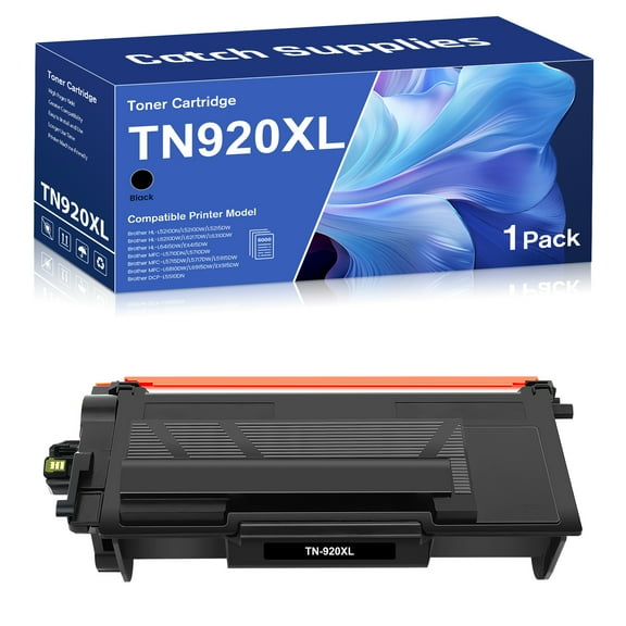 Catch Supplies TN920XL TN920 Toner Cartridge with Chip Compatible for Brother TN-920XL TN-920 High Yield to Use with HL-L6210DW HL-L5210DW HL-L6210DWT HL-L5210DN HL-L5210DWT (1*Black)