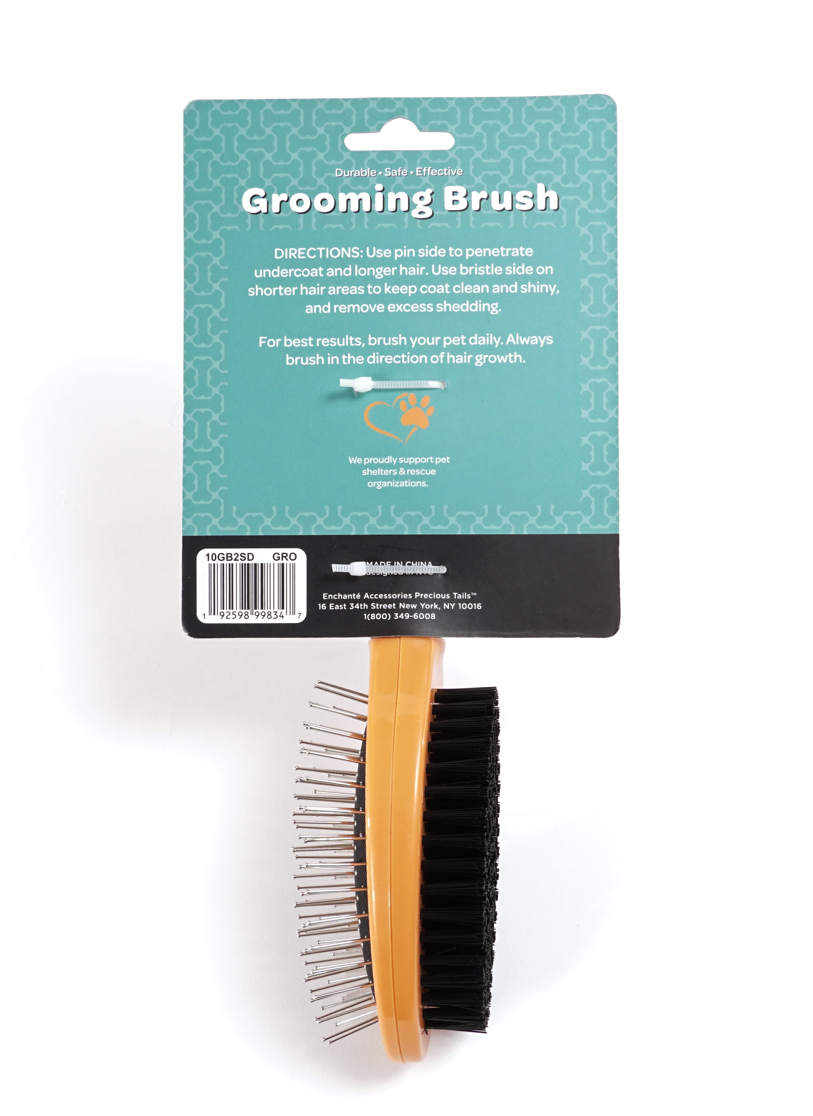 Precious Tails Advanced 2-in-1 Pet Grooming Brush for Dogs & Cats - Dual-Action Fur & Coat Care Tool for Optimal Health and Shine