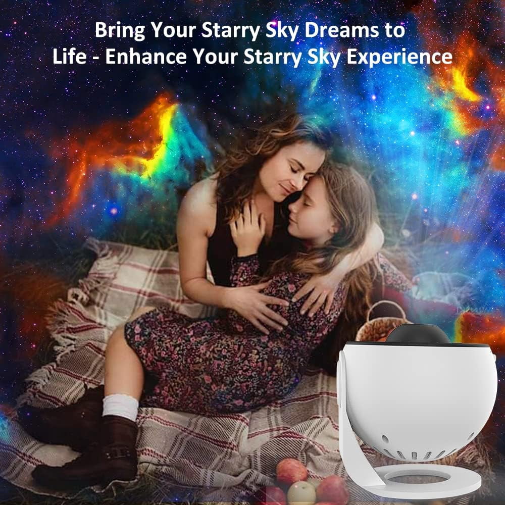Aukfa 13-in-1 Planetarium Star Projector for Bedroom, LED Galaxy Ceiling Night Light with Timer, Milky Way Mood Lamp Room Decor for Adults & Kids – White