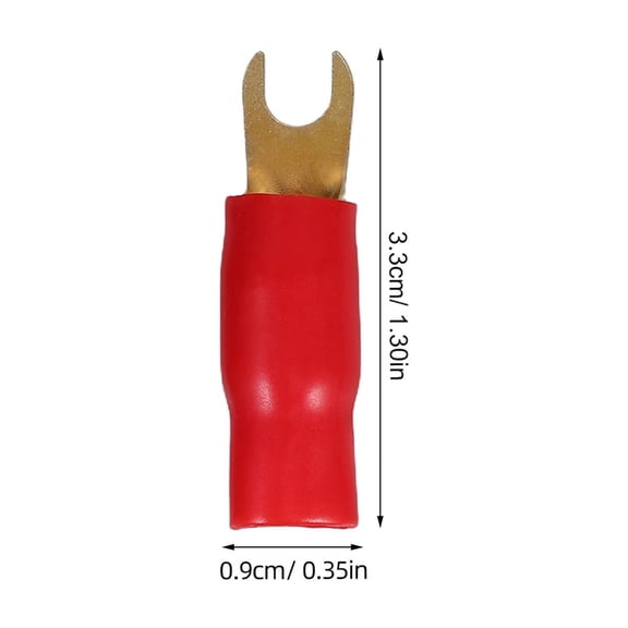 Pretyzoom 0 Gauge Crimp Terminals 3 Pairs Heavy Duty Wire Connectors for Speaker and Audio Wiring