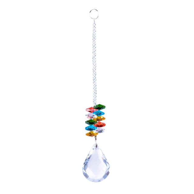 Cristal espumoso Adorno colgante Campanas Fabricante Reflector de lámpara solar Colgante Colgante Patio Boda Patio Ventana , mi 20x3cm BLESIY colgante colgante