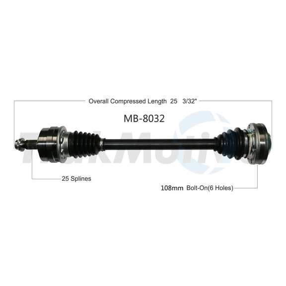 CV Axle Shaft Fits select: 1994-1995 MERCEDES-BENZ E, 1990-1993 MERCEDES-BENZ 300