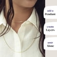 thumbnail image 4 of KISPER Gold Box Chain Necklace for Women Plated 925 Sterling Silver Dainty, 4 of 9