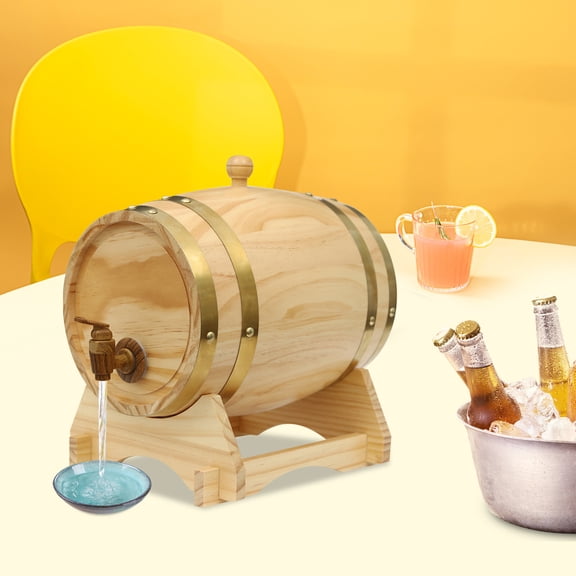 Wine Barrel, Wine Barrel with Stand, Wood Barrel for Whiskey and Wine