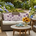 thumbnail image 6 of Outdoor Pillow Cover Spring Flowers Set of 2 Waterproof Throw Pillowcases Pink Purple Pastoral Decorative Patio Furniture Pillows for Couch Garden Indoor & Outdoor Use, 6 of 9