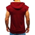 thumbnail image 3 of iOPQO Tank Tops Men Men Fitness Muscle Solid Sleeveless Hooded Bodybuilding Tight-drying TopsSummer Tops Mens T Shirt M, 3 of 9