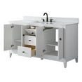 thumbnail image 4 of Vanity Art 60" Bathroom Vanity with Sink and Engineered Marble Top, Freestanding Storage Cabinet with 2 Drawers, 2 Shelves and 1 Flip Down Tray, 4 of 8