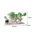 thumbnail image 4 of Estatua de cuentas de dragón para jugar, estatuilla de mascota para té, adorno para mascotas, mesa, decoración de té chino para sala de estar y jardín Verde mayimx Estatuilla de dragón, 4 of 9