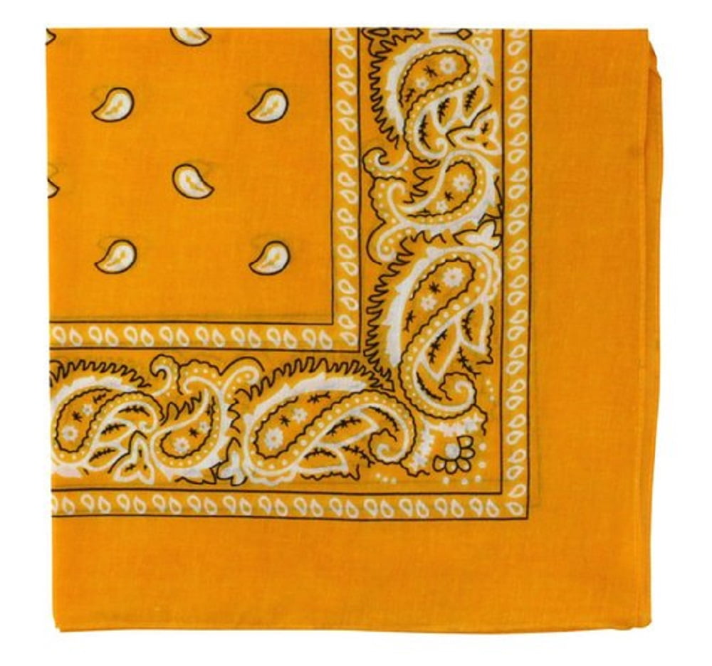 Paisley One Dozen Cowboy Bandanas By EnjoyHomes Gold