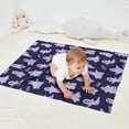 thumbnail image 2 of Dark Purple Halloween Ghosts with Boo Blanket,Comfortable Soft Flannel Throw Blanket,All Season,Warm Lightweight Blankets for Sofa Bed Couch Living Room Chair,30"x40", 2 of 4