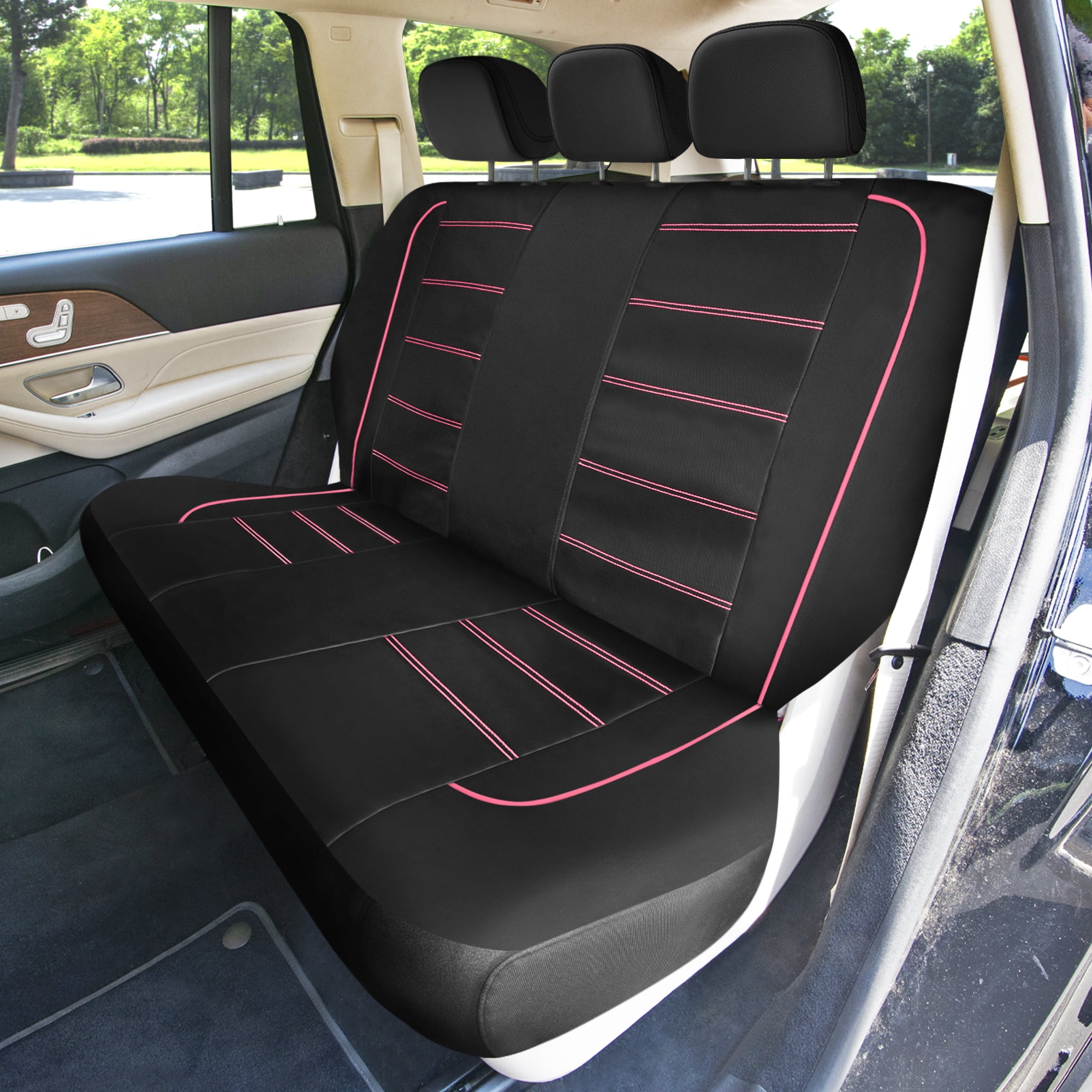 Universal Fit Car Seat Cover – Full Set of Automotive Car Seat Covers, Premier Leatherette Seat Covers, Water-resistant Seat Protector for Cars, Trucks, SUVs and Vans