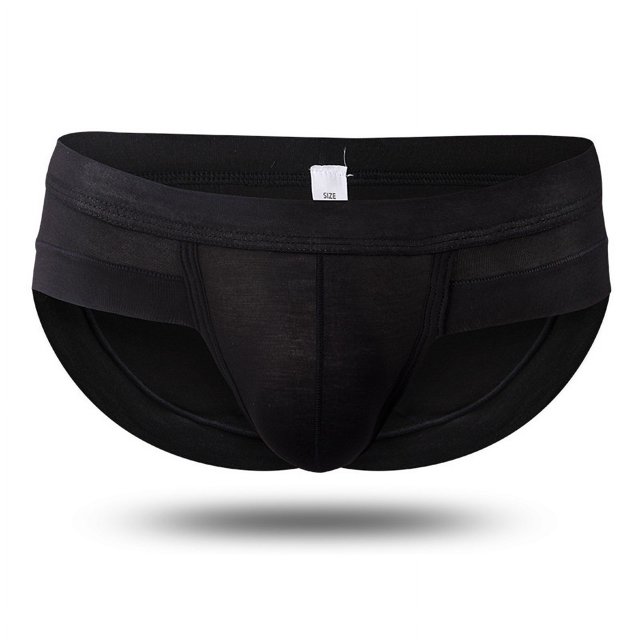 Ropa interior sexy para hombre, ropa interior con bolsillo convexo en forma de U, pantalones cortos triangulares de cintura baja para hombre