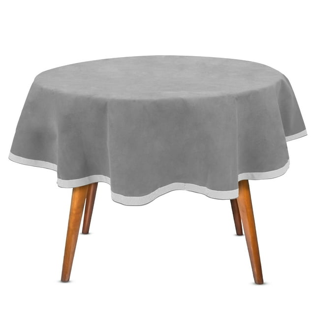 Sanders Classics Card Table Cover-54 Round (Silver Gray)