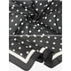 thumbnail image 4 of INSPIRAR CHIC Mujeres Pañuelo de Lunares 35" Saten Seda Como Cuadrado Bufanda Envoltura de Cabeza Bandanas 35.4x35.4" Negro, 4 of 6