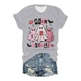 thumbnail image 2 of Mean Ghouls Halloween Tshirts Women 2025 Short Sleeve Crewneck Cute Ghost Graphic Halloween Shirts for Women, 2 of 5