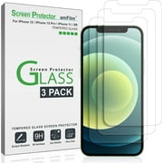 (3 Pack) amFilm iPhone 12 / iPhone 12 Pro Tempered Glass Screen Protector (6.1")