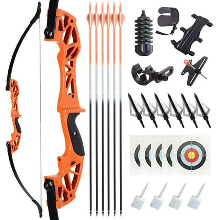 53 40LBS Recurve Bow and Set for Adult Youth Beginner Metal Riser