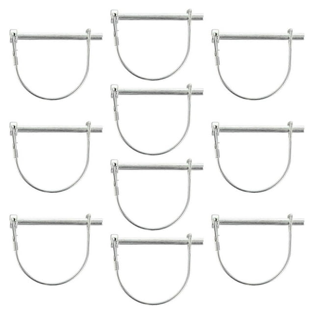 10pcs D-shaped Shaft Locking Pin Metal Wire Lock Pin for Farm Trailers Wagons