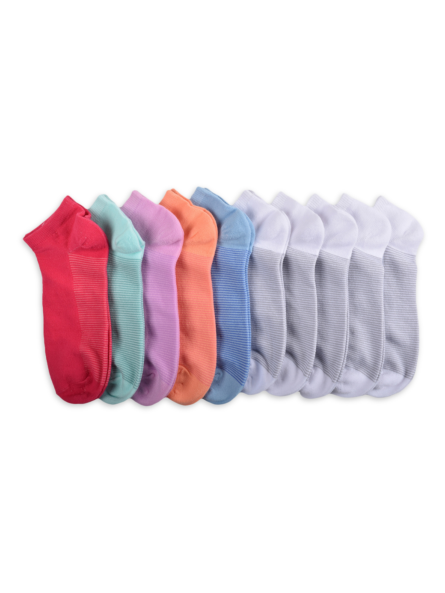 No Boundaries Women's Low-Cut Socks, 10-Pack, Sizes 4-10