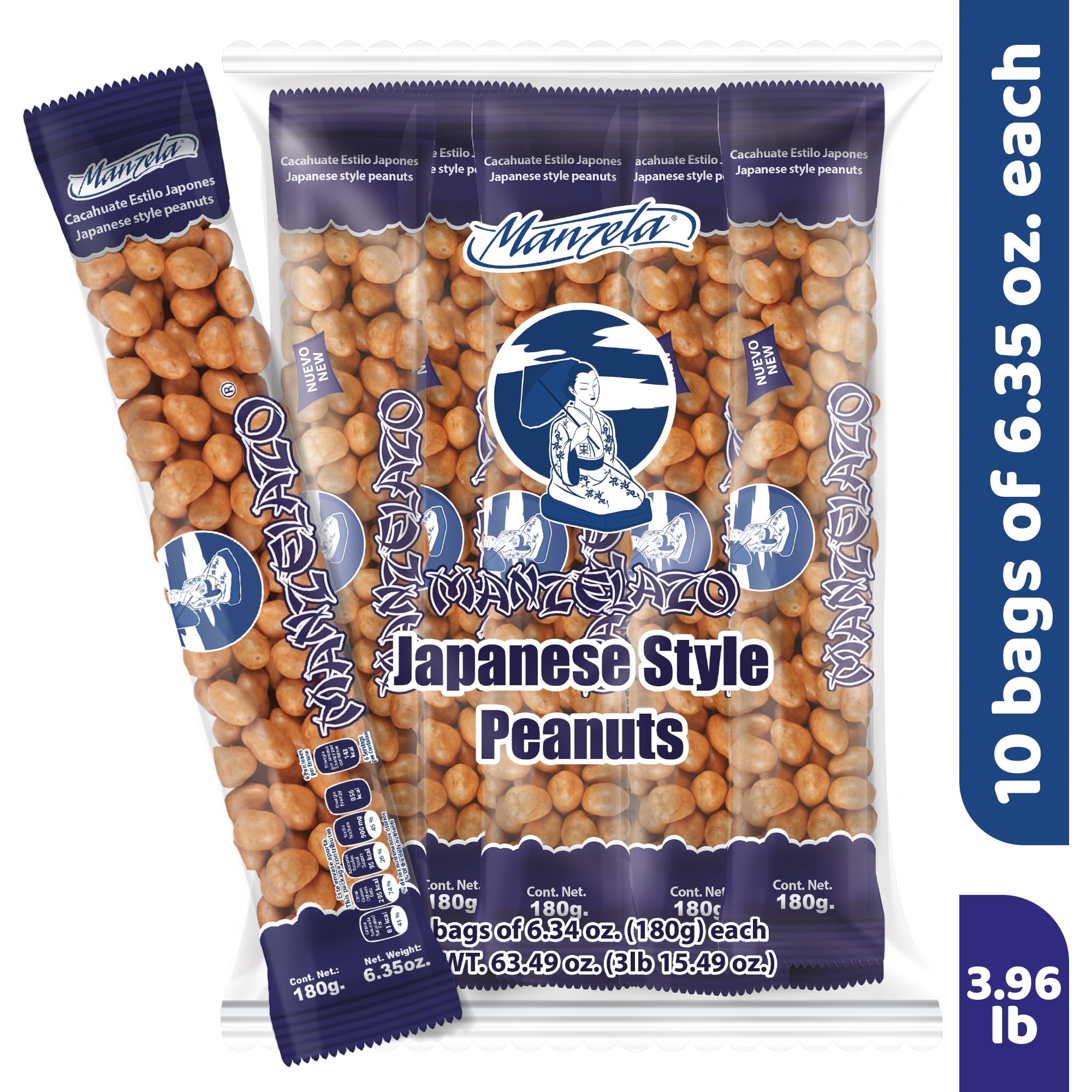 Manzela "Manzelazo" 10 CountJapanese Style Peanuts of 180g/6.34oz
