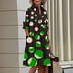 thumbnail image 1 of Women Solid Shirt Dress Summer Fashion Casual Turn-down Collar Pocket Long Sleeve Midi Dresses Female Sexy Dot Dresses VestidosS Gao Jinjia LED, 1 of 2