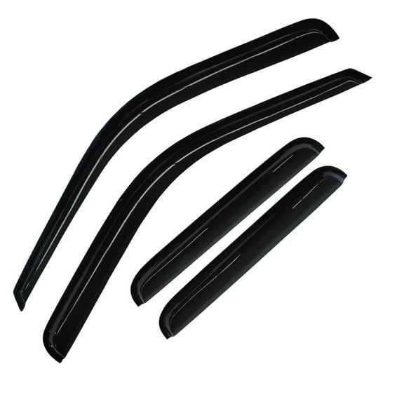 EGOESWELL 94953 Acrylic Side Window Deflectors for Cars - Vent Visor Sun Shade & Rain Guard, Tape-On Self-Adhesive Wind Guards, Exterior Mount Rain Protectors, Wind Noise Reduction, 4Pcs