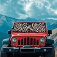 thumbnail image 3 of Yuyamidu Zebra Stripe Windshield Sun Shade Compatible with Jeep Wrangler JK JKU JL JLU 1997-2023 & Jeep Gladiator JT 2020-2023 16.14" x 52.95" Folding Front Window Sun Shade for Car Accessories, 3 of 7