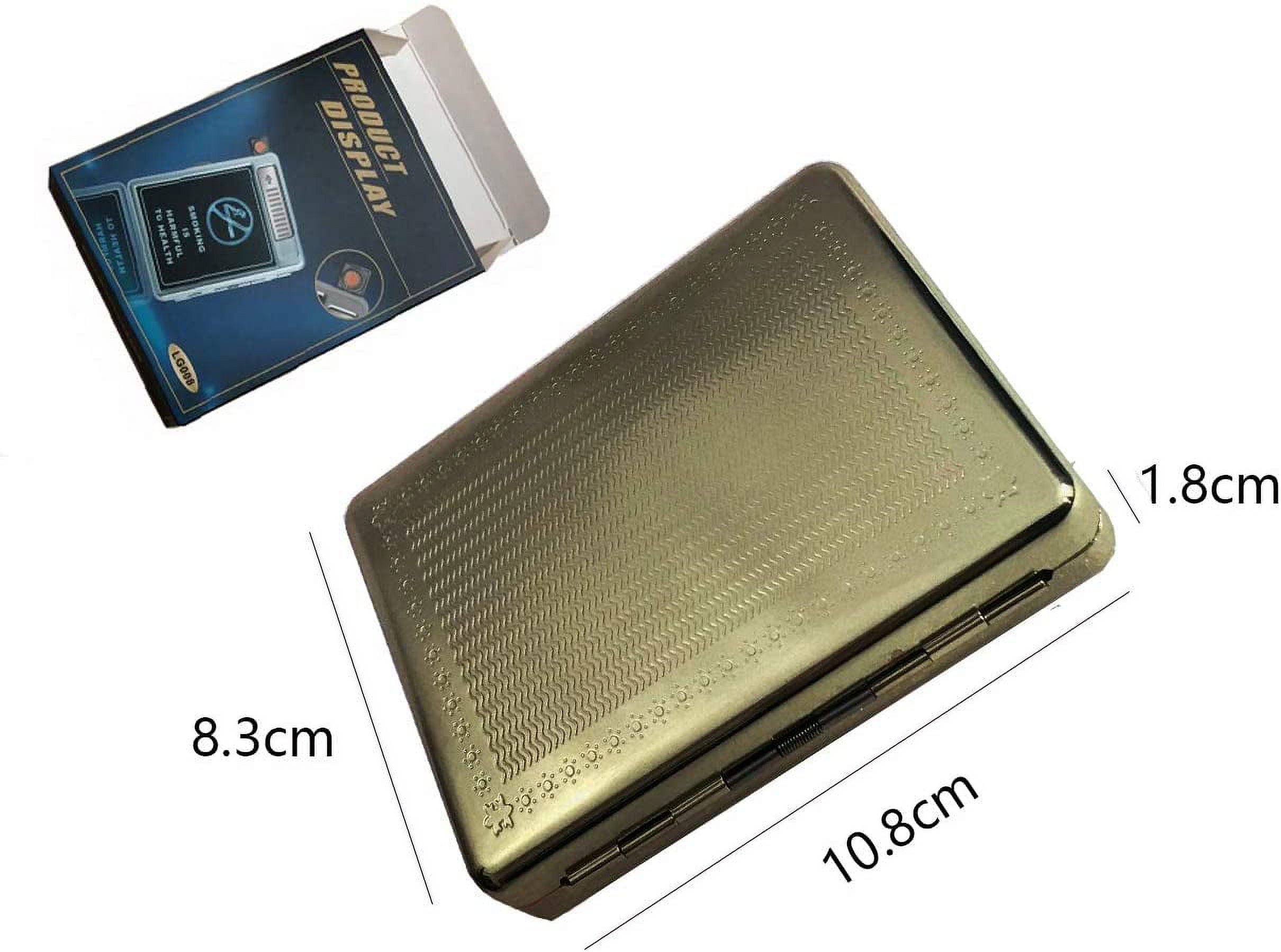 cigarette holder device Cigarette Case Lighter, Metal Full Pack 20 Regular Cigarettes Box Holder  USB Rechargeable Cigar Lighter Flameless Windproof with USB Cable Best for  Birthday Gifts (Boat)