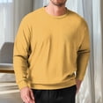 thumbnail image 5 of Men's Long Sleeve Ribbed Knit Shirts Crew Neck Pullover Tops Regular Fit Stretchy Sweatshirt Lightweight Sweater, 5 of 6