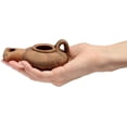 thumbnail image 3 of The Jerusalem Gift Shop Replica Ancient Terra-Cotta Clay Oil Lamp with Handle -Handmade  Biblical Classic, size 4X3X2 Inch, 3 of 8