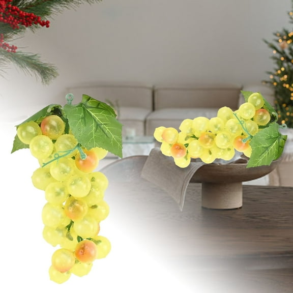 Artificial Grapes 36Pcs Grapes Bunches, Lifelike Large Round Grape Clusters for Home Kitchen Party Decoration, Vines Garland Desk Ornament & Themed Decor