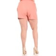 thumbnail image 3 of Women's Plus Size Lightweight Elastic High Waist Basic Solid Pants Shorts, 3 of 4