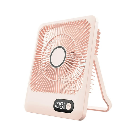 Portable Fan,Desk Fan,Digital Display Five Speed Desktop Small Fan USB Charging Portable Home Mini Desktop Small Fan Can Be Wall Mounted High Wind Power Large Capacity Fan for Summer Travel