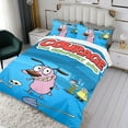 thumbnail image 3 of Coraje, el Perro Cobarde Conjunto de sábanas temático, trío de piezas, cómodo y amigable con la piel, diseño único, regalo de decoración para el hogar para familiares, amigos y fans,140cm *210cm, 3 of 6