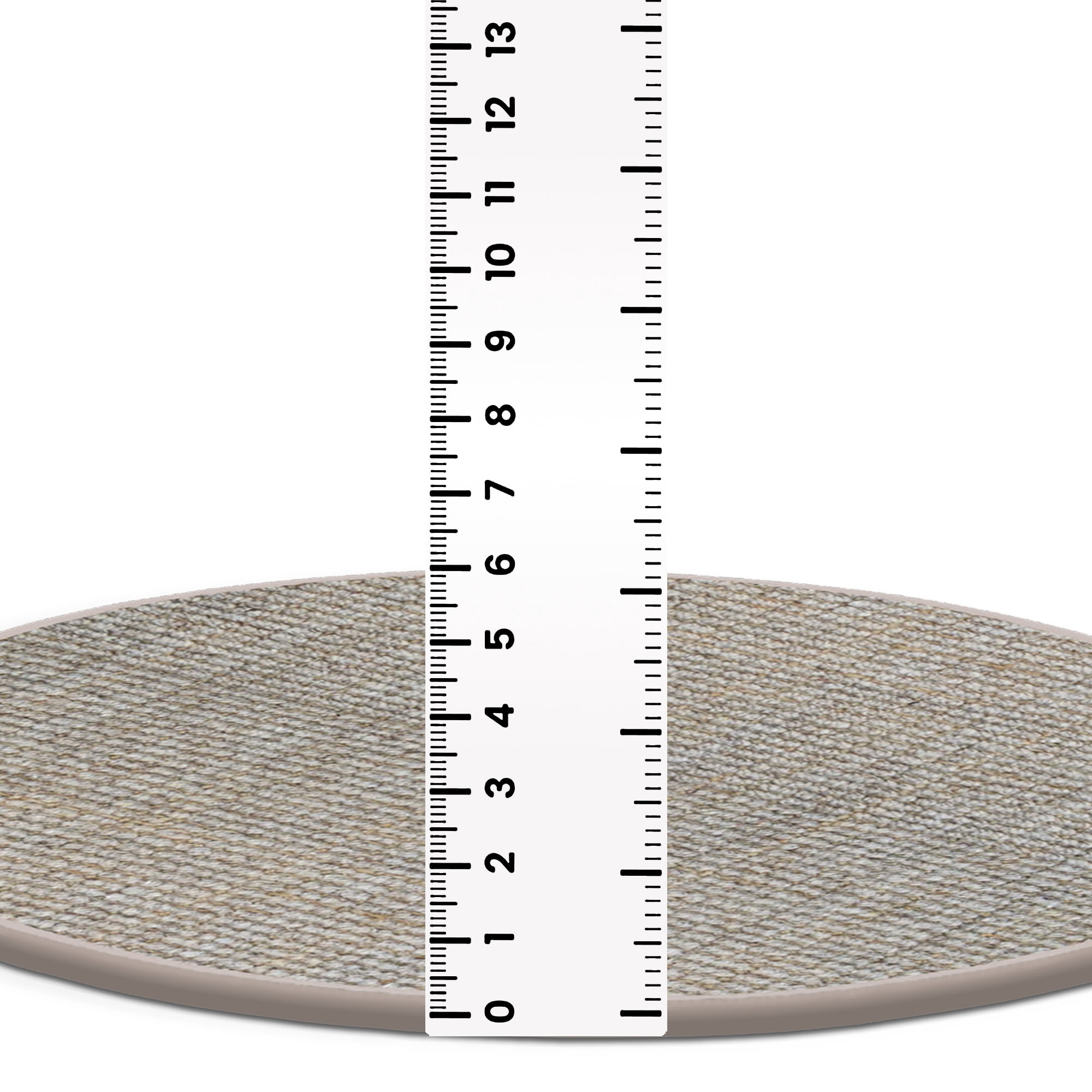 Delara Premium Handwoven Wool and Jute Area Rug, 6' Round, Natural Boucle, 0.25" Thick, Soft & Durable for Living Room, Bedroom, Entryway