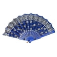 thumbnail image 2 of sunsanly Vintage Lace Folding Fan Portable Floral Pattern Elegant Handheld Fan Lightweight Plastic Rib Hand Fan for Dance Performance Photography Photo Props, 2 of 8