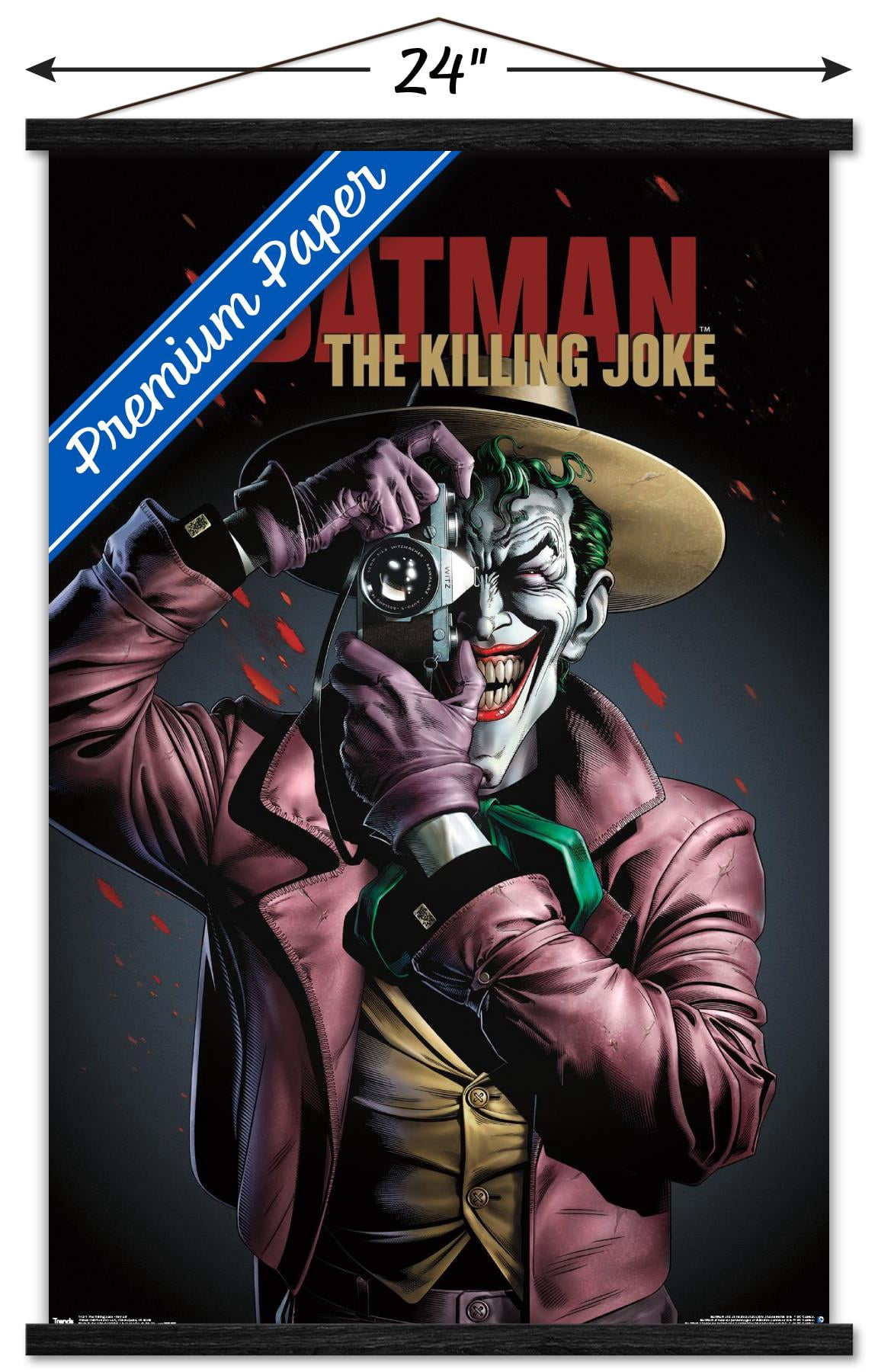 DC Comics Movie - The Killing Joke - Key Art Wall Poster with Wooden Magnetic Frame, 22.375" x 34"