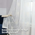 thumbnail image 6 of Superior Elegant Sheer Curtain Panel Set with Grommet Header, 52" x 63", Ivory, 6 of 13