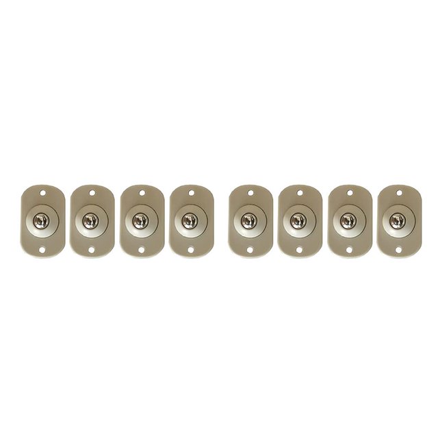 Cateissary Paquete de 4 ruedas autoadhesivas, caja de almacenamiento de muebles adhesivos de 360 grados, Mini polea de de bajo ruido, Cuenta de acero 2piezas
