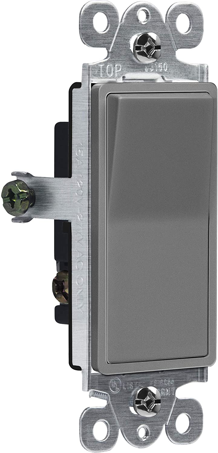 ENERLITES 3Way Decorator Paddle Light Switch, Single Pole or Three Way