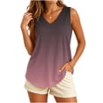 thumbnail image 2 of Molidfa Women's V-Neck Sleeveless Gradient Color Relaxed Fit Casual Cami Modern Summer Top, 2 of 5