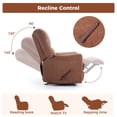 thumbnail image 5 of Bonzy Home Rocker Recliner Chair for Adults – Manual Reclining & 30° Rocking, Overstuffed Backrest & Armrests, Soft Fabric Seat for Living Room & Bedroom, 5 of 7