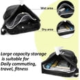 thumbnail image 4 of Sports Drawstring Backpack Gym Swim Bag with Shoes Compartment, Water Resistant, Zipper & Mesh Pockets for Women & Men, 4 of 6
