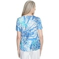 thumbnail image 2 of Alfred Dunner Womens Petite Animal Printed Top With Ruched Sides, 2 of 4