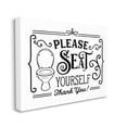 thumbnail image 3 of Stupell Industries Seat Yourself Vintage Style Bathroom Toilet Design Graphic Art Gallery Wrapped Canvas Print Wall Art, Design by Lettered and Lined, 3 of 7